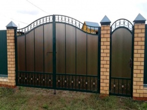 Кованые заборы с поликарбонатом 12 метров фото в Озёрах