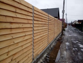 Деревянный забор елочка 150 метров фото в Озёрах