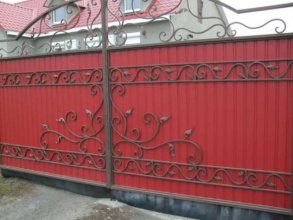 Кованые заборы с профнастилом 150 метров фото в Озёрах
