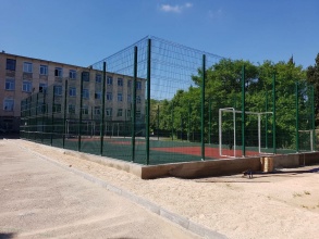 3D заборы для спортивной площадки 45 метров фото под ключ с установкой